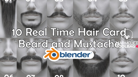 10 sexy Real Time Hair Card Beard and Mustache pack beard man character hair head barber fur game real time mustache realistic male modular beardy fashion hipster old man realtime