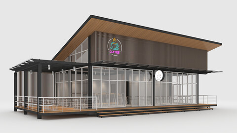 3D Model Cafe Modern 3