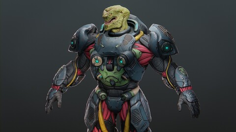 Alien trooper sci-fi character