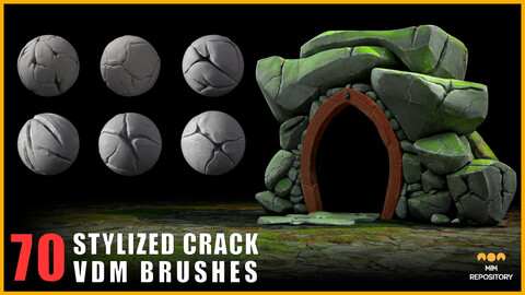 70 Stylized Cracks VDM Brushes