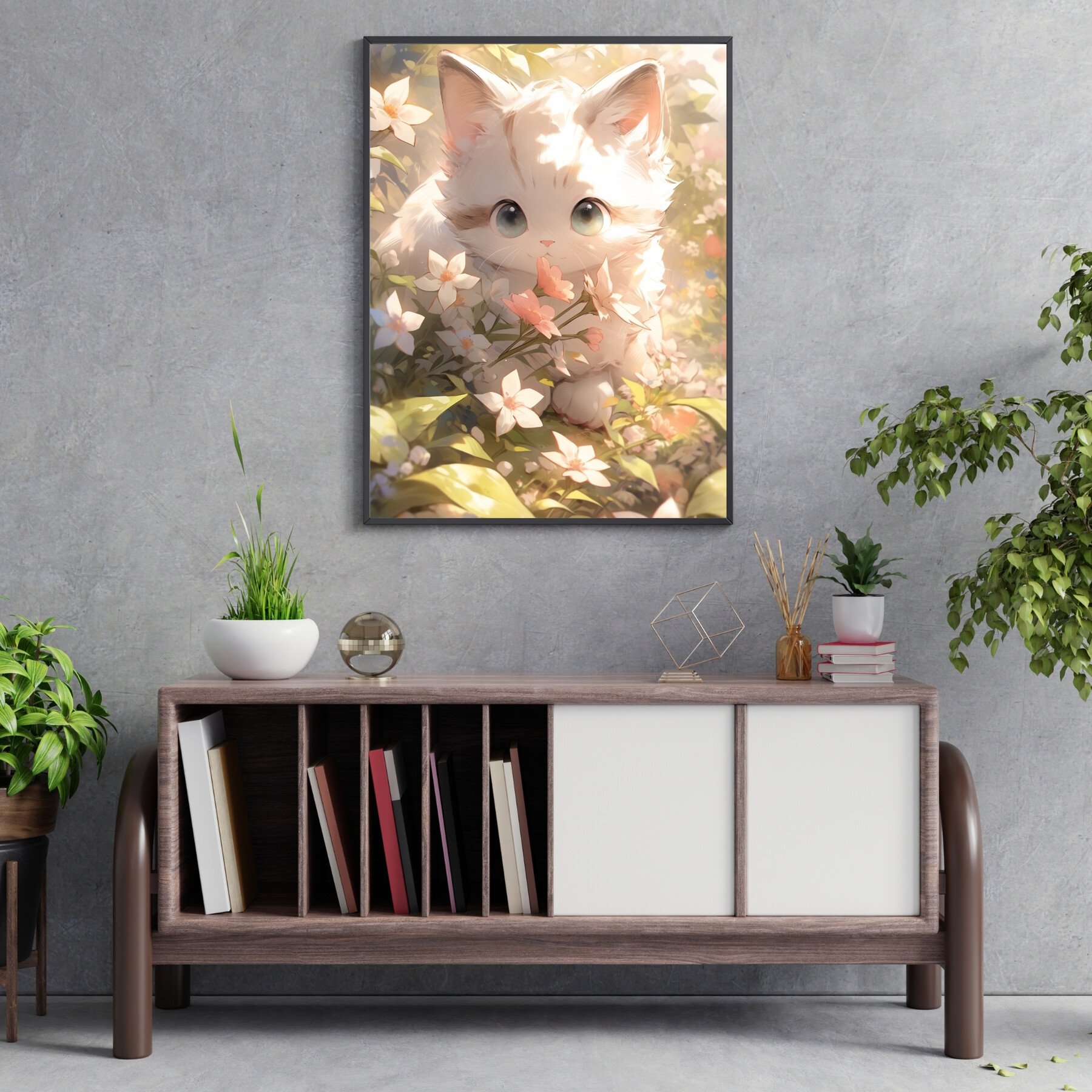 ArtStation - Baby Cute Animal Wall Art, Printable Wall Art, Cute Kitty ...