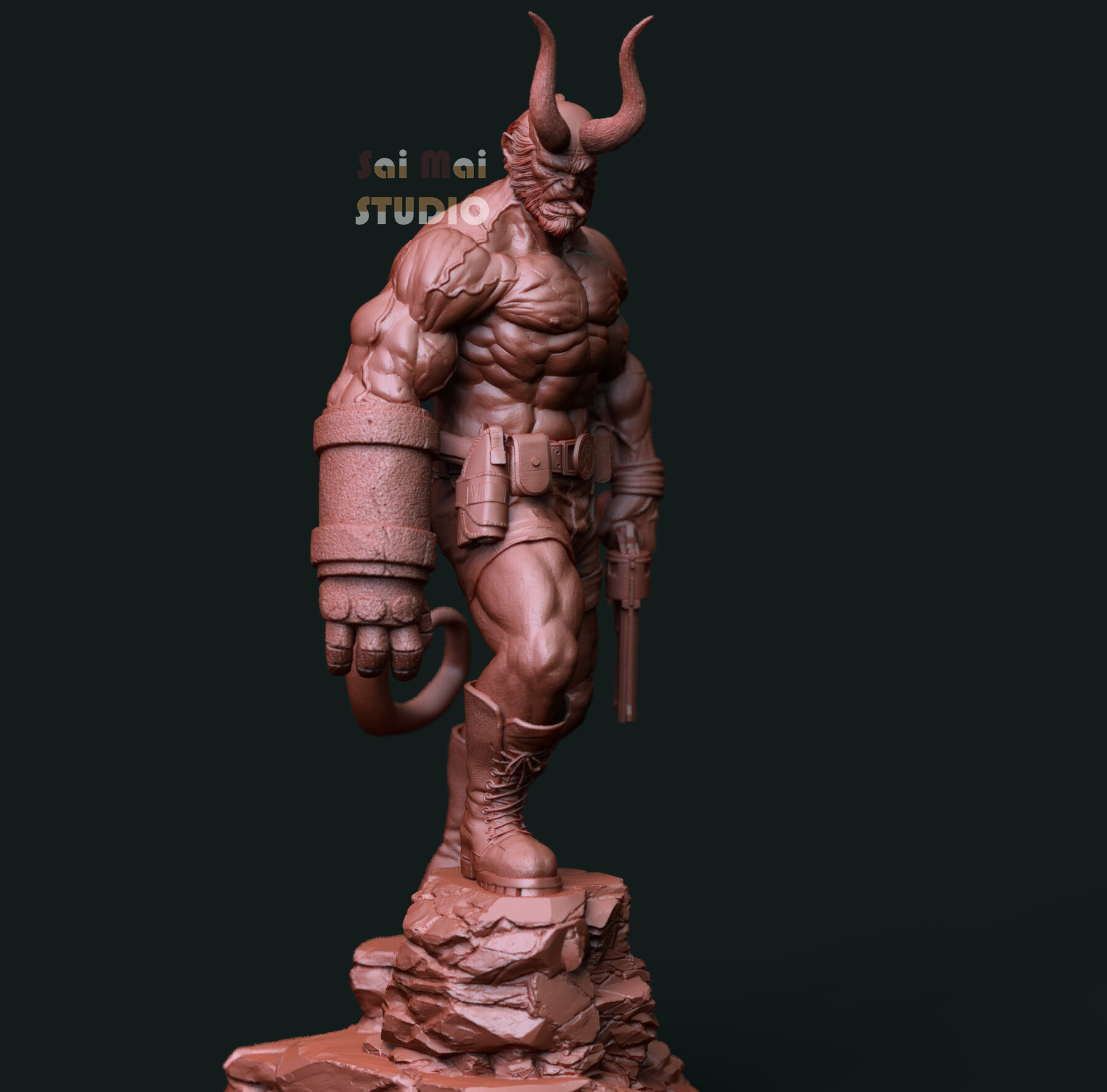 Hellboy FanArt 3D Print Model