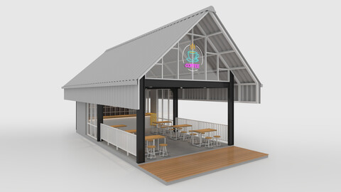 3D Model Cafe Modern 7