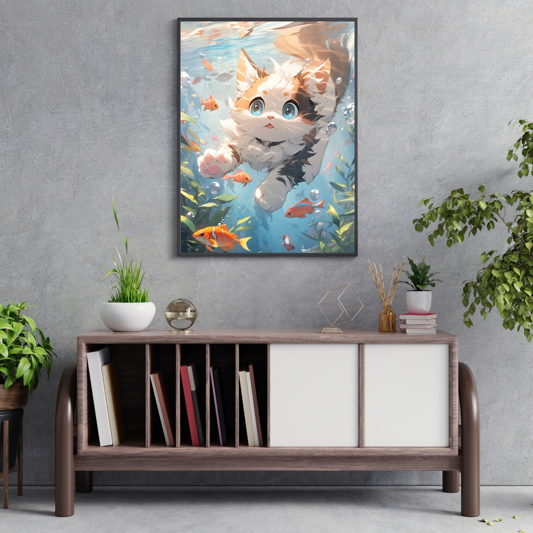 ArtStation - Baby Cute Animal Wall Art, Printable Wall Art, Cute Kitty ...