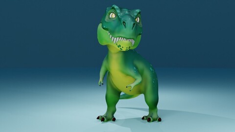 D Rex VR / AR / Low-poly 3D Model