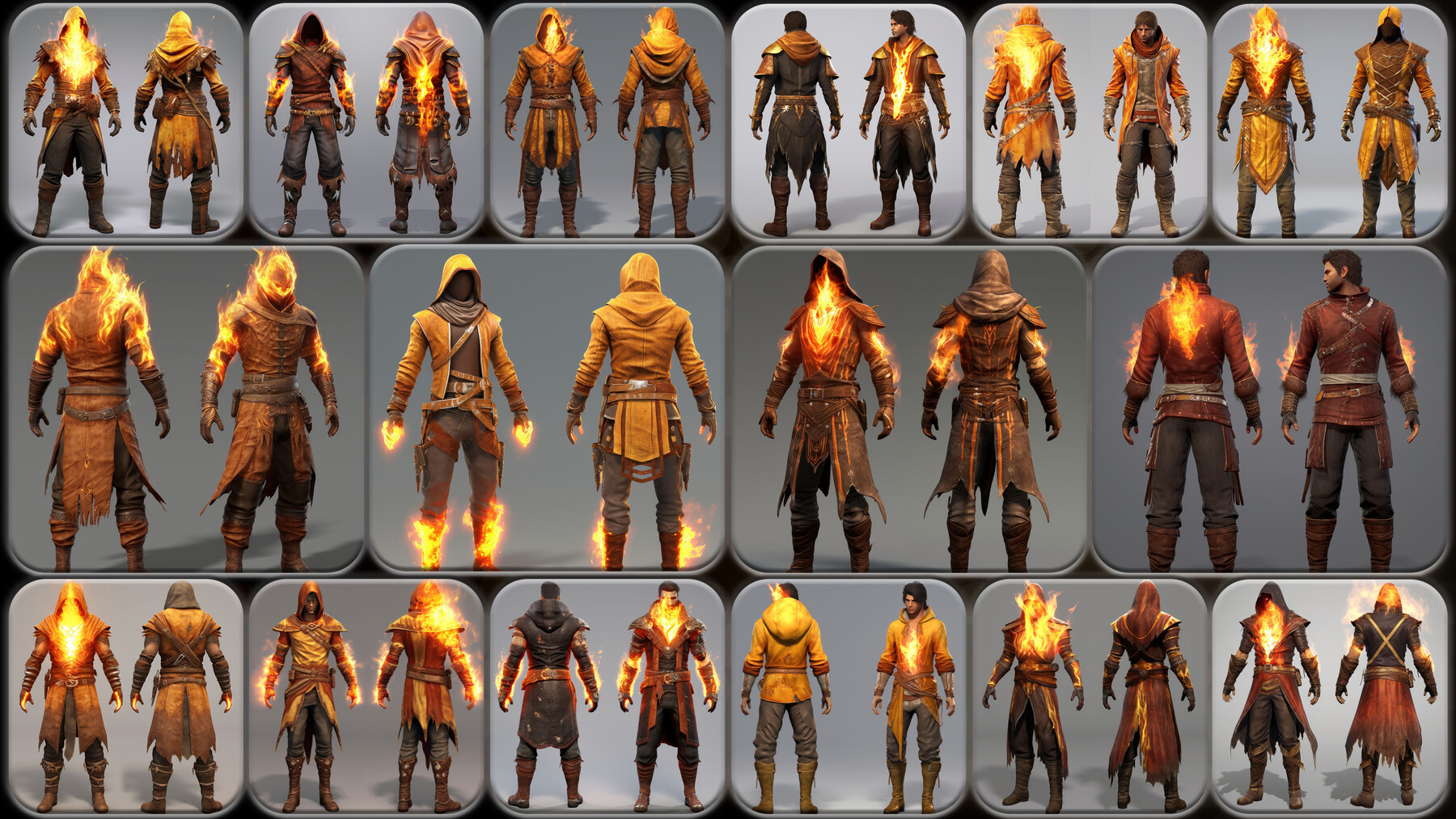 ArtStation 200 Masculine Pyromancer Outfit Reference Pack 4K V   File 