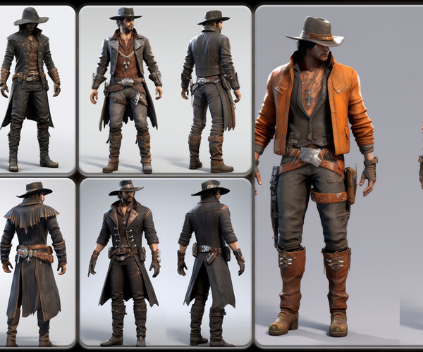 ArtStation - 200 Masculine Outlaw Outfit Reference Pack | 4K | v.241 ...