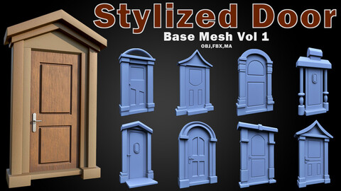 Stylized Door Base Mesh Vol 1