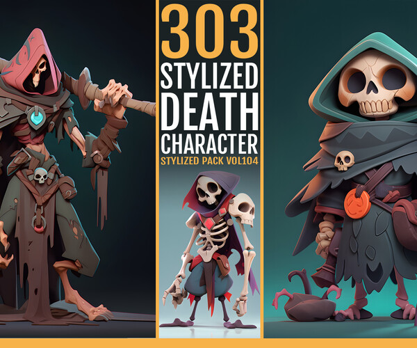 ArtStation - 303 Stylized Death Character VOL104 | Artworks