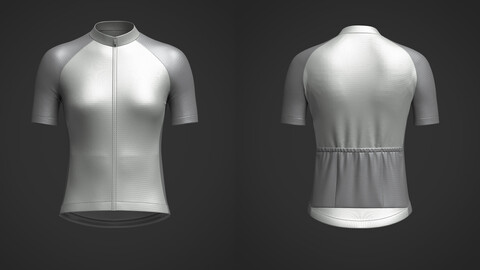 Womens Half Sleeve Raglan Jersey 3d Model