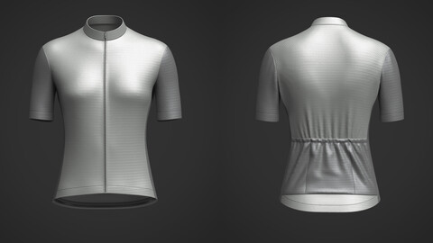 Womens Half Sleeve Cycling Jersey 3d Model