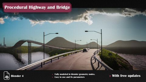 Procedural Highway and Bridge Generator