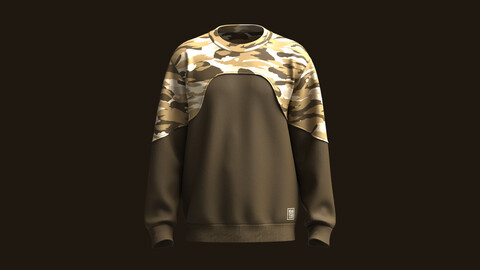 Men Sweatshirt With Camo