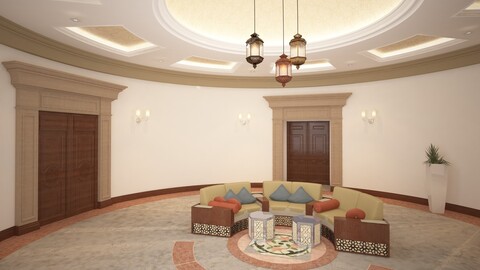 moroccan sofa Interior Scene