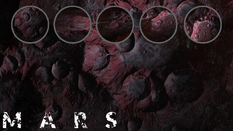 Mars Mesh Landscape + Texture + Material