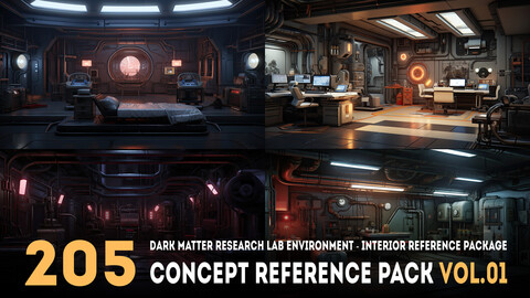 205 arts - Dark Matter Research Lab Environment - Interior Reference Package Vol.01 - More Than 6K Resolution