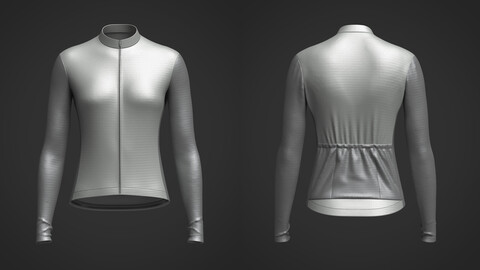 Womens Full Sleeve Cycling Jersey 3d Model