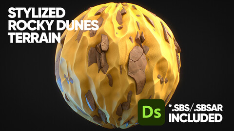 Stylized Rocky Sand Dunes Material