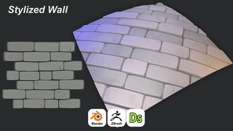 Stylized White Wall For Games 3D Art /Tutorial