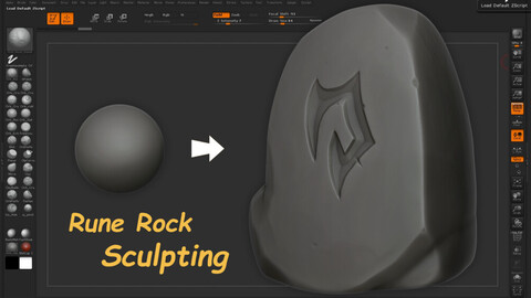 How to Create Stylized Rune Rock for Games/Blender/ZBrush/Substance Painter