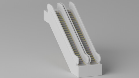 Cartoon Escalator 3D model