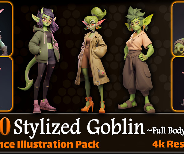 Artstation 330 Stylized Goblin Reference Pack 4k V2 Artworks