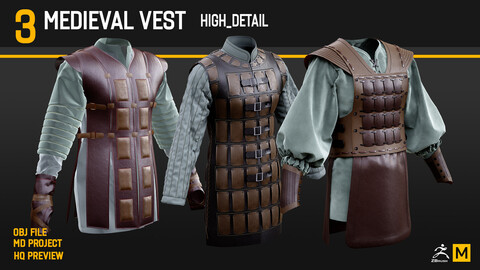 3 Medieval Vest