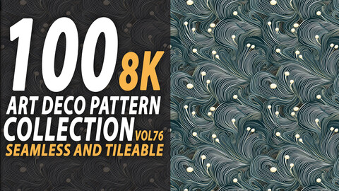 +100 Art Deco Pattern | Vol76 | 8K Res