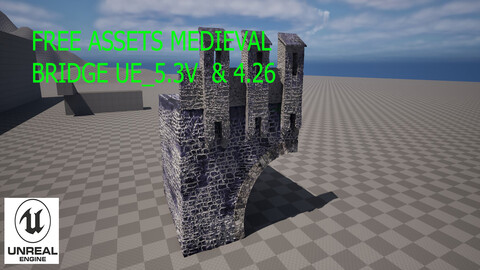 UE5 assets Medieval stone bridge small