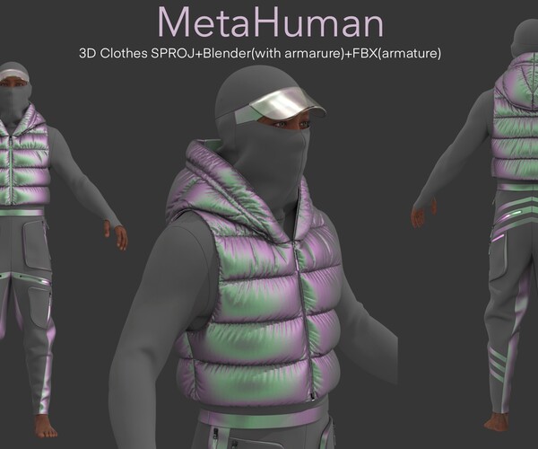 ArtStation - MetaHuman / 3d Clothes +blender(with Armature)+FBX+SPROJ ...