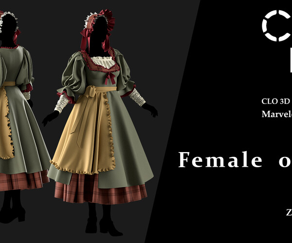 Tactical Female Outfit. Clo 3D / Marvelous Designer project +obj +fbx