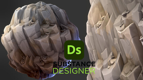 Stylized Basalt Rock Formation - Substance 3D Designer