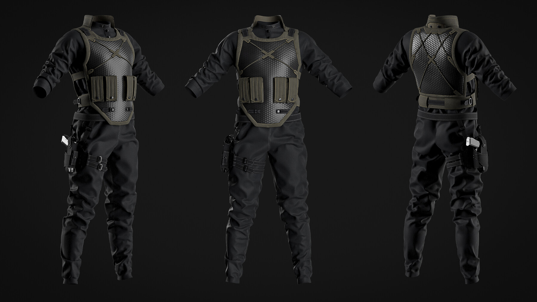 ArtStation - Male military outfit / Marvelous Designer/Clo3D project ...