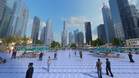 Business Plaza 3D model