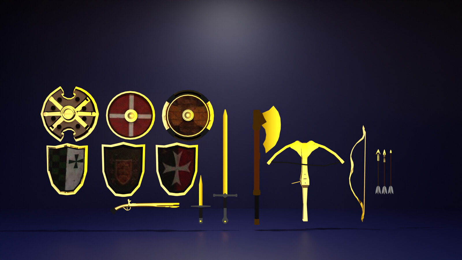 artstation-fantasy-weapons-pack-medieval-game-assets