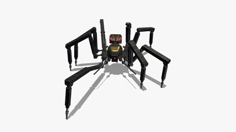 Spider bot v2 Rigged and animated