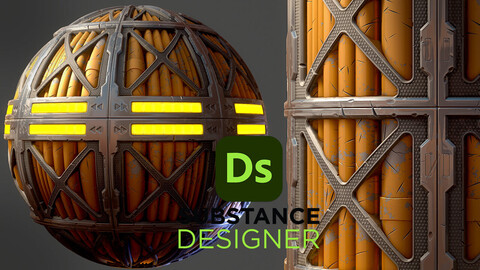 Stylized Sci-Fi Tubes - Substance 3D Designer