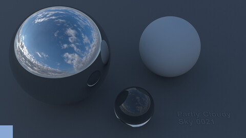 HDRI Hemispherical Partly Cloudy Sky 21