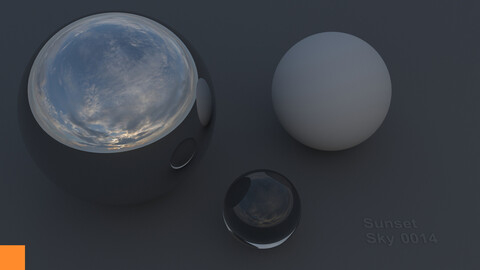 HDRI Hemispherical Sunset Sky 14