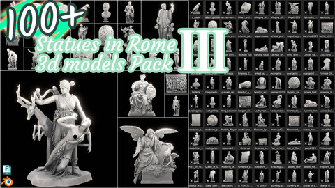 100+Famous Statues In Rome Asset Pack Ⅲ