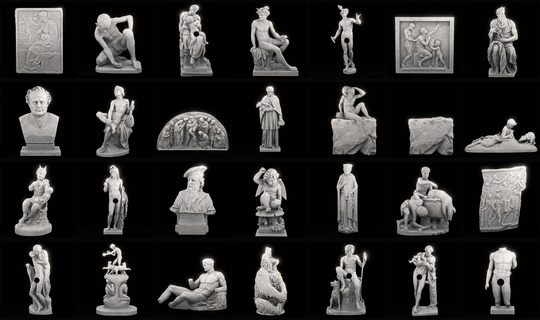 artstation-100-famous-statues-in-rome-asset-pack-resources