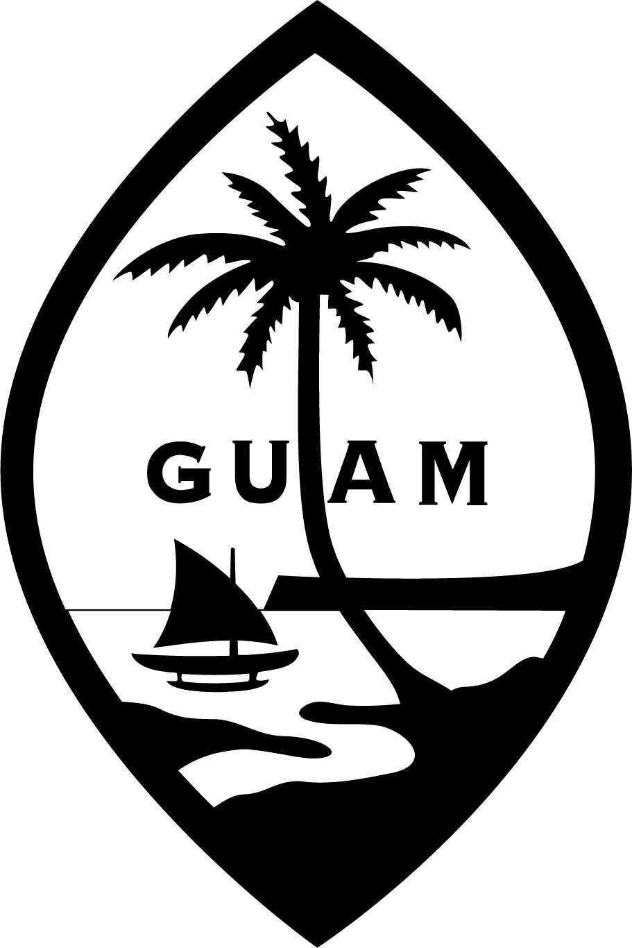 ArtStation - Seal of Guam vector file Black white vector outline or ...