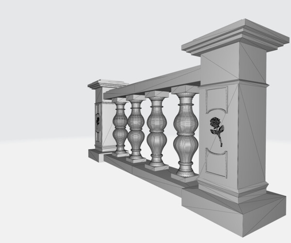 Artstation Balustrade 3d Render Resources