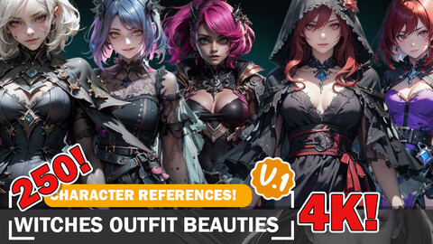 250 Sexy Witches Outfit Beauties Design Reference Art V1 4K