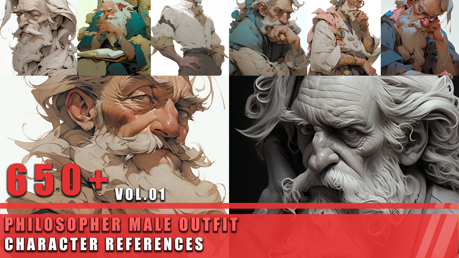 ArtStation - 650+ Philosopher Male Outfit - Character References Vol.01 ...