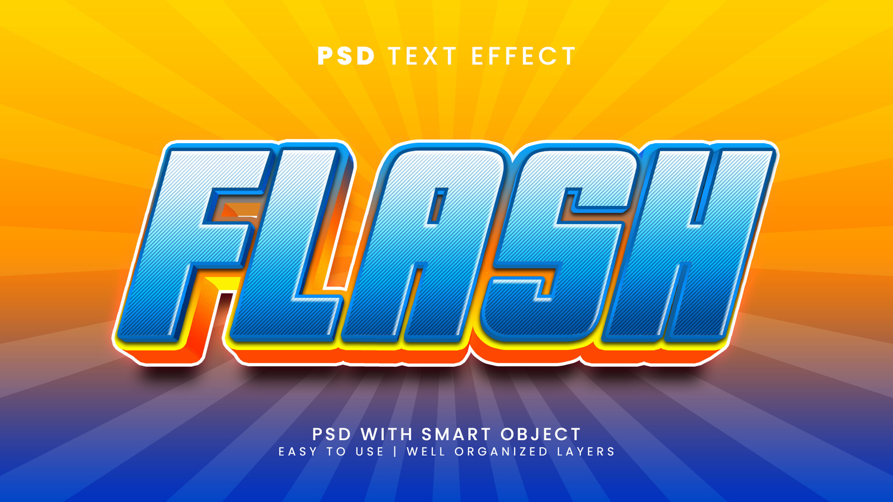 ArtStation - 3D Flash. PSD Fully Editable Text Effect. Layer Style PSD ...