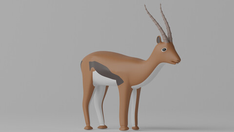 Cartoon Cute Thompson Gazelle 3D model