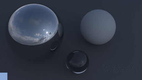 HDRI Hemispherical Partly Cloudy Sky 2