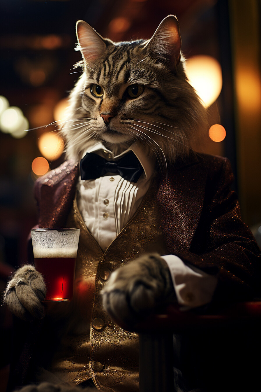 ArtStation - Beer Cat Pack - 8k Funny Pet Portraits - Feline Bar ...