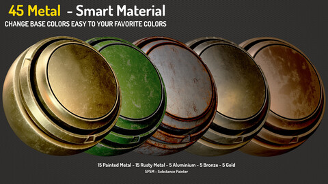 45 Metal ( Gold,Bronze,Aluminium,Rusty,Painted ) Smart Materials - Free